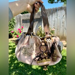 Rare Vintage Y2K Juicy Couture Wooden Heart Lock Purse